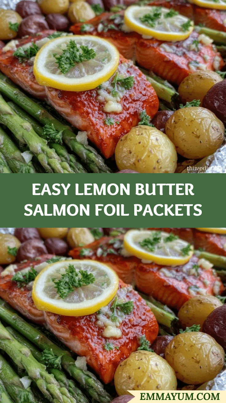 lemon butter garlic salmon foil packets recipe