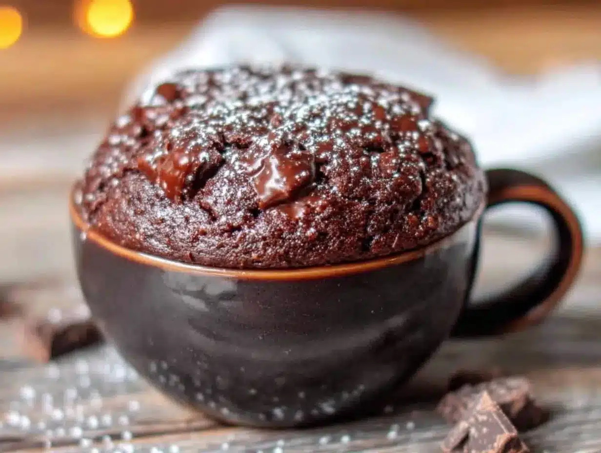 microwave mug brownie preparation steps