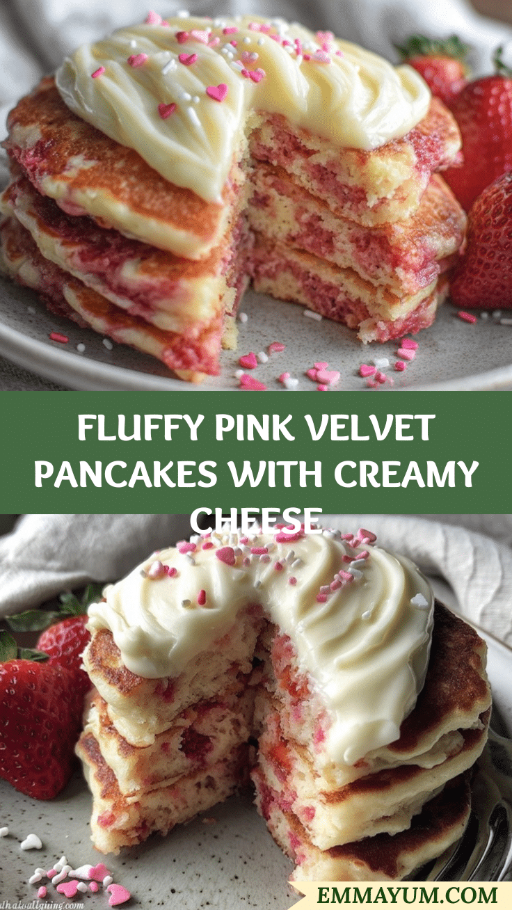 pink velvet pancakes recipe