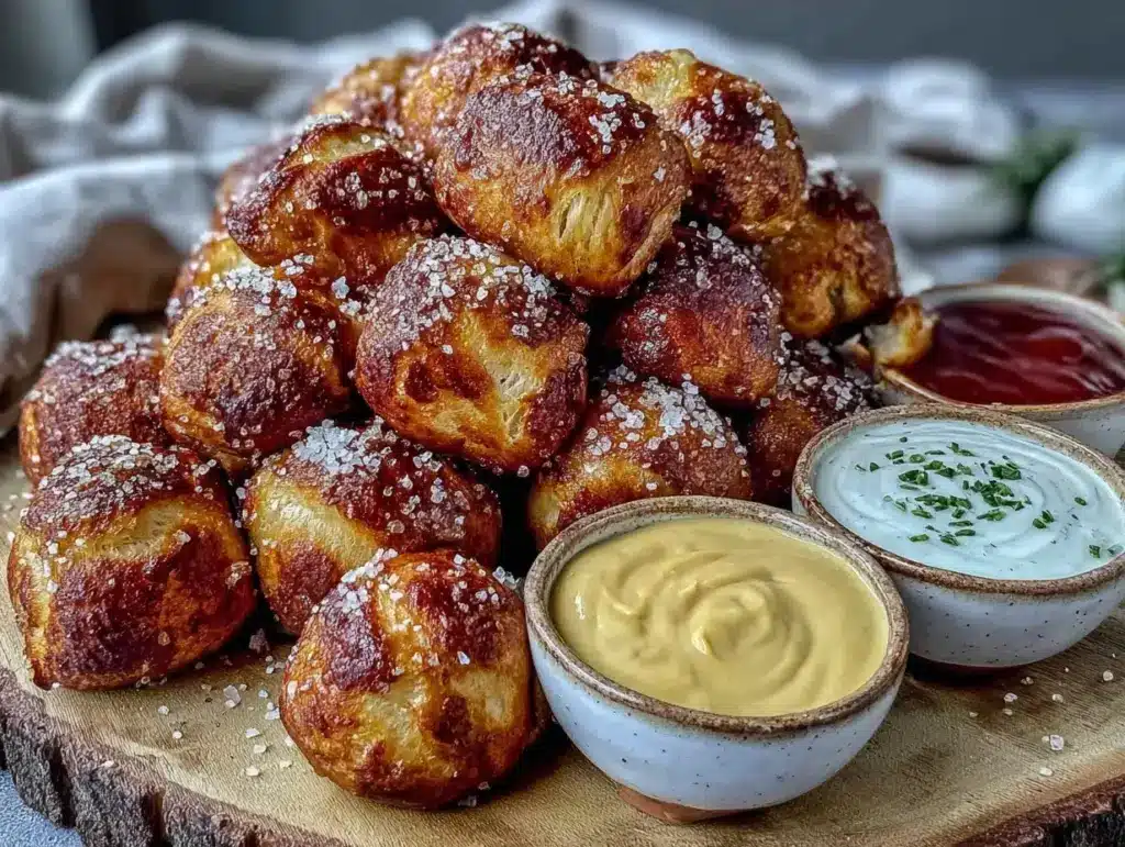 pretzel bites recipe - featured image