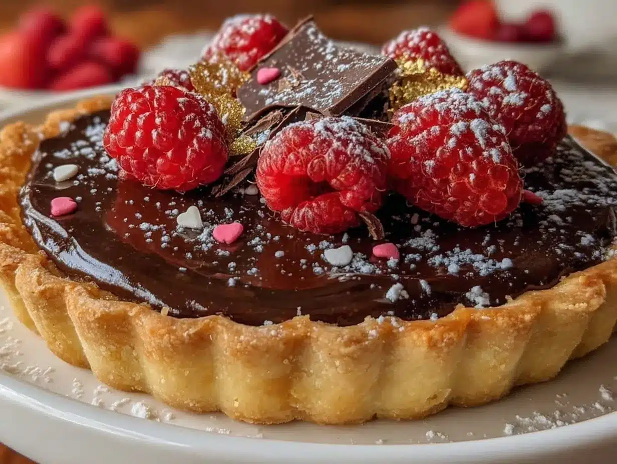 raspberry chocolate tart preparation steps