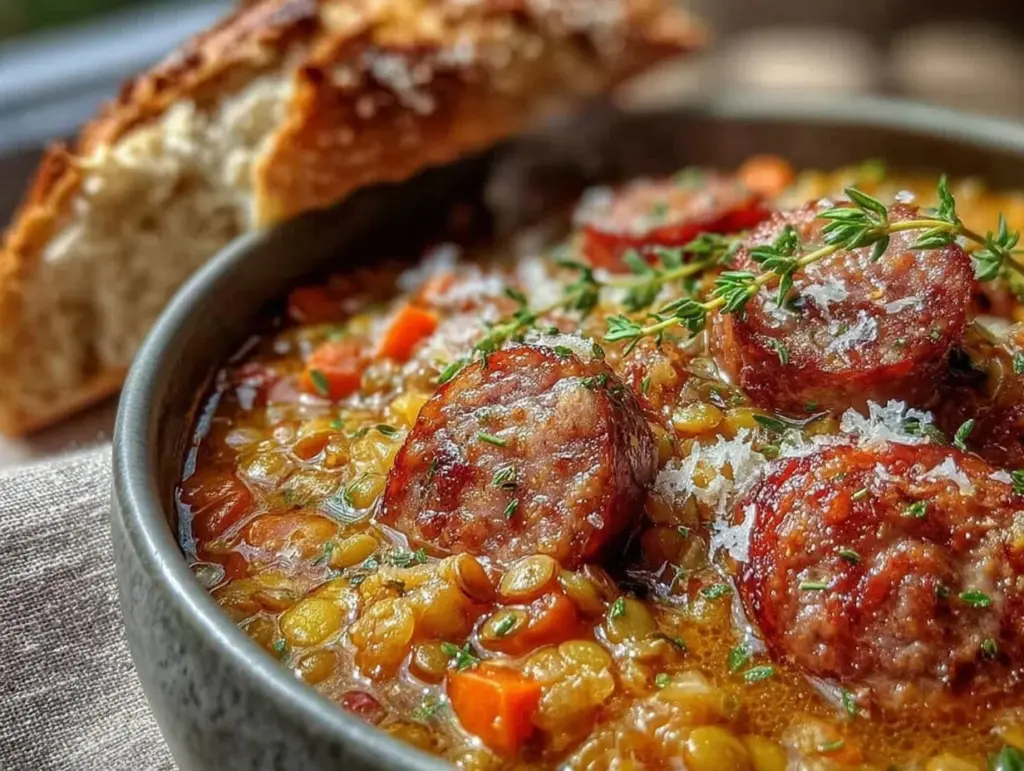 sausage and lentil stew - featured image