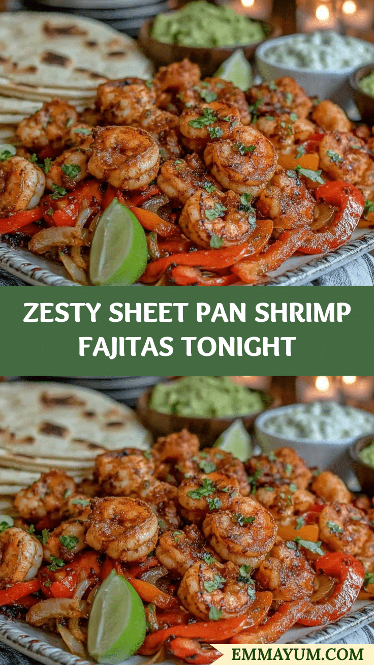 sheet pan shrimp fajitas recipe