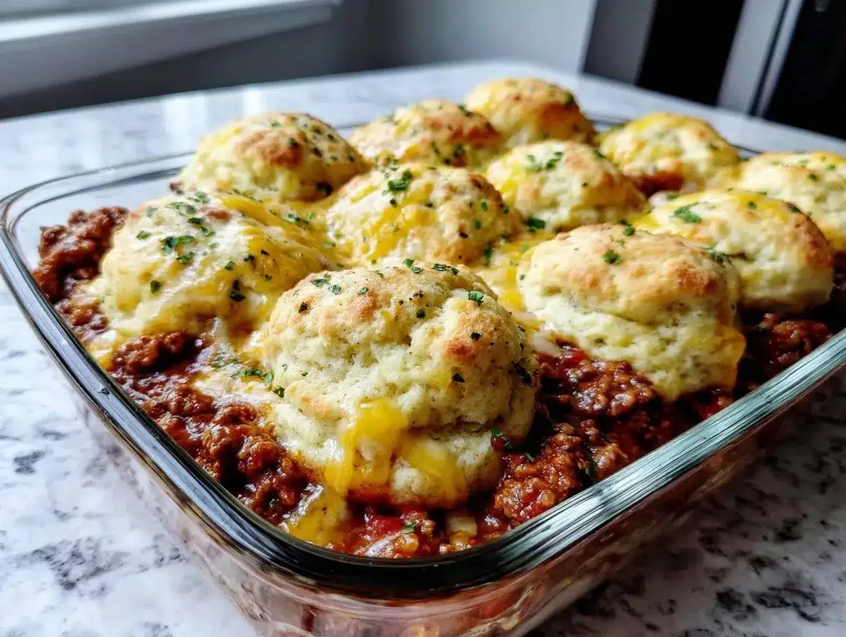 sloppy joes biscuits casserole preparation steps