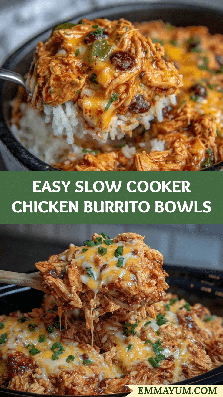 slow cooker chicken burrito bowls recipe