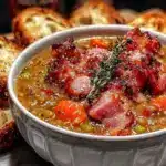 split pea ham soup crockpot - featured image