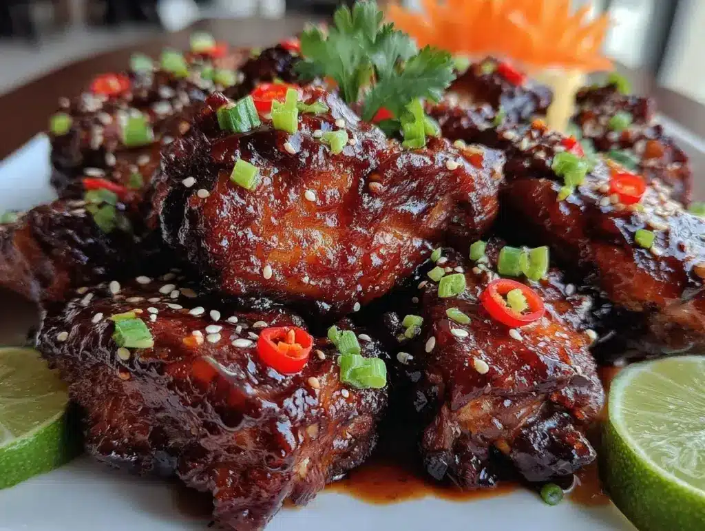 sticky Asian chicken wings - featured image