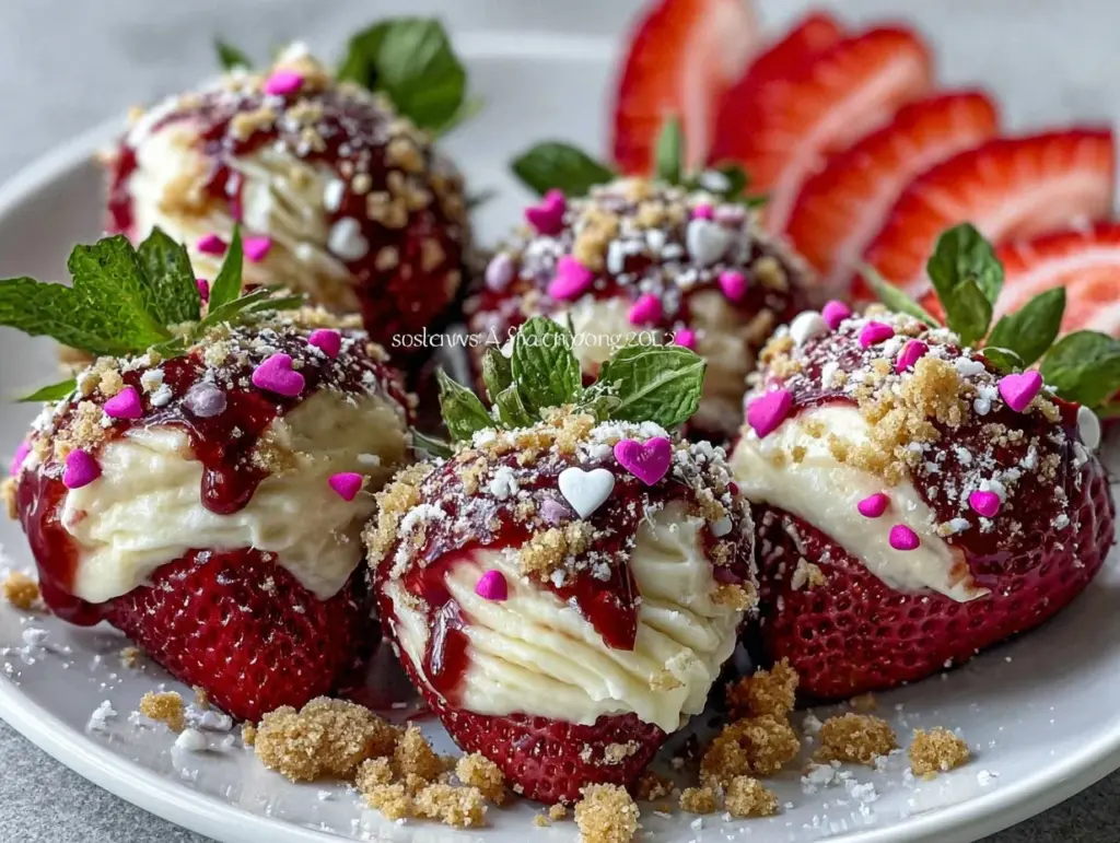 Strawberry Cheesecake Stuffed Strawberries - featured image