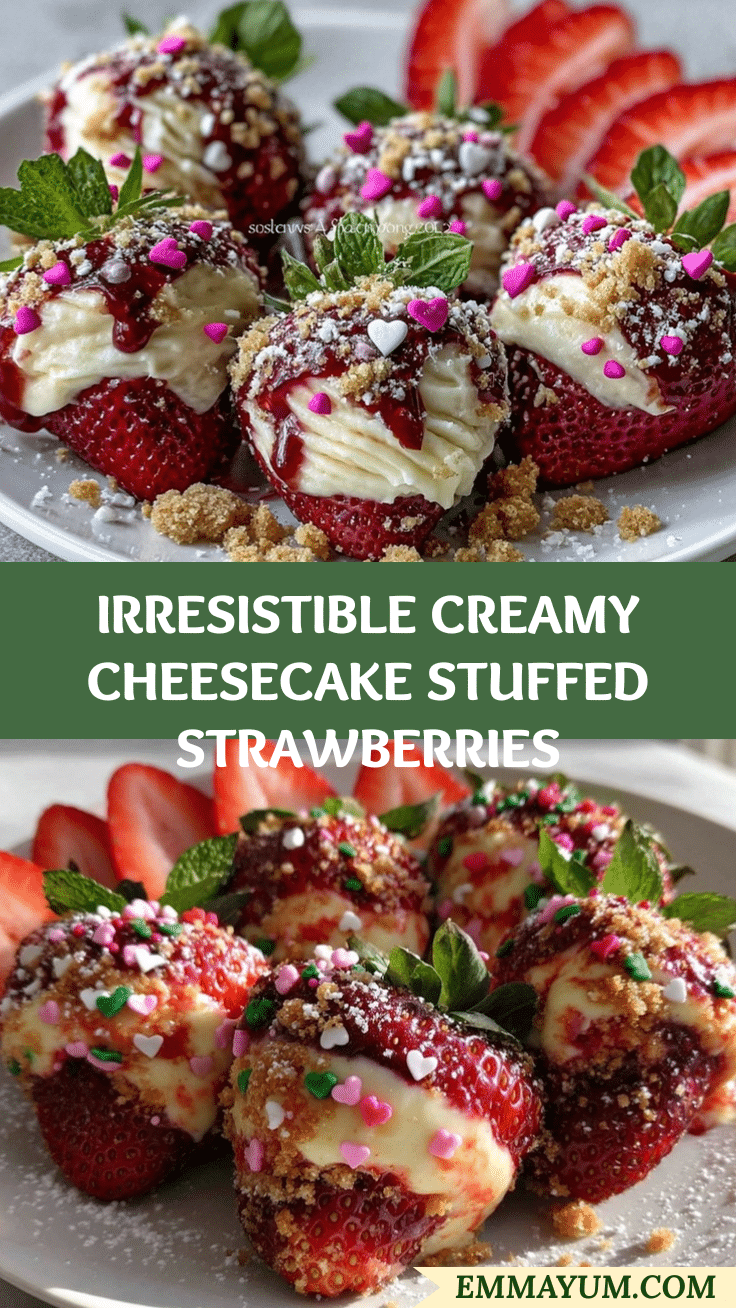 Strawberry Cheesecake Stuffed Strawberries recipe
