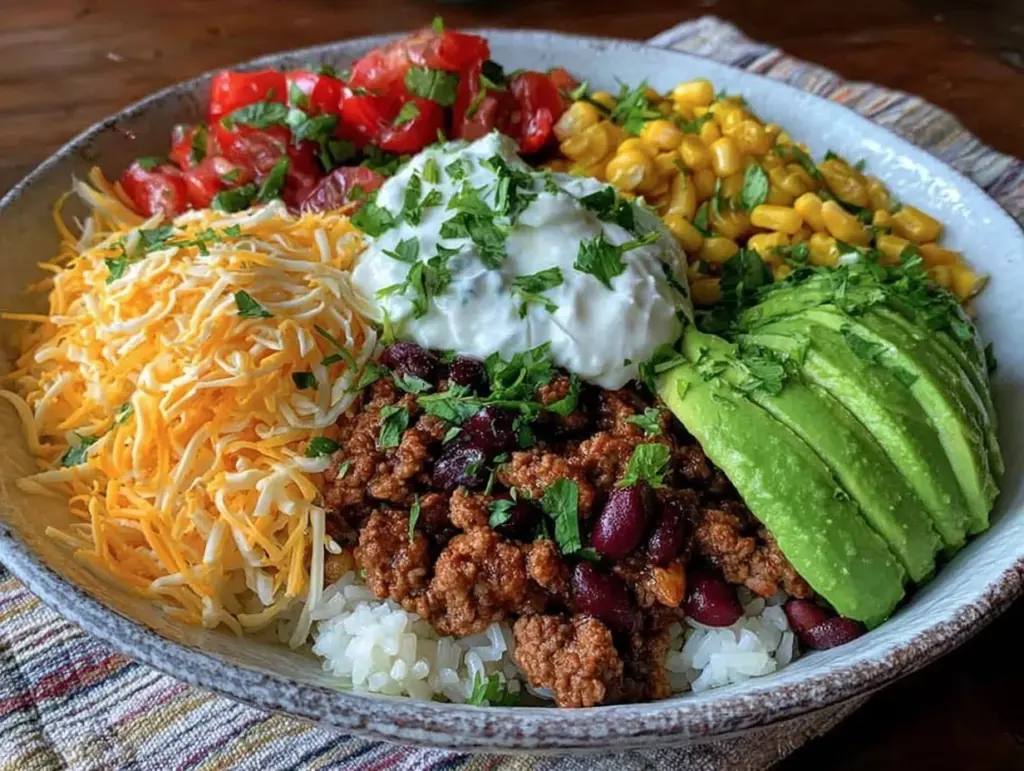 taco rice bowl - featured image