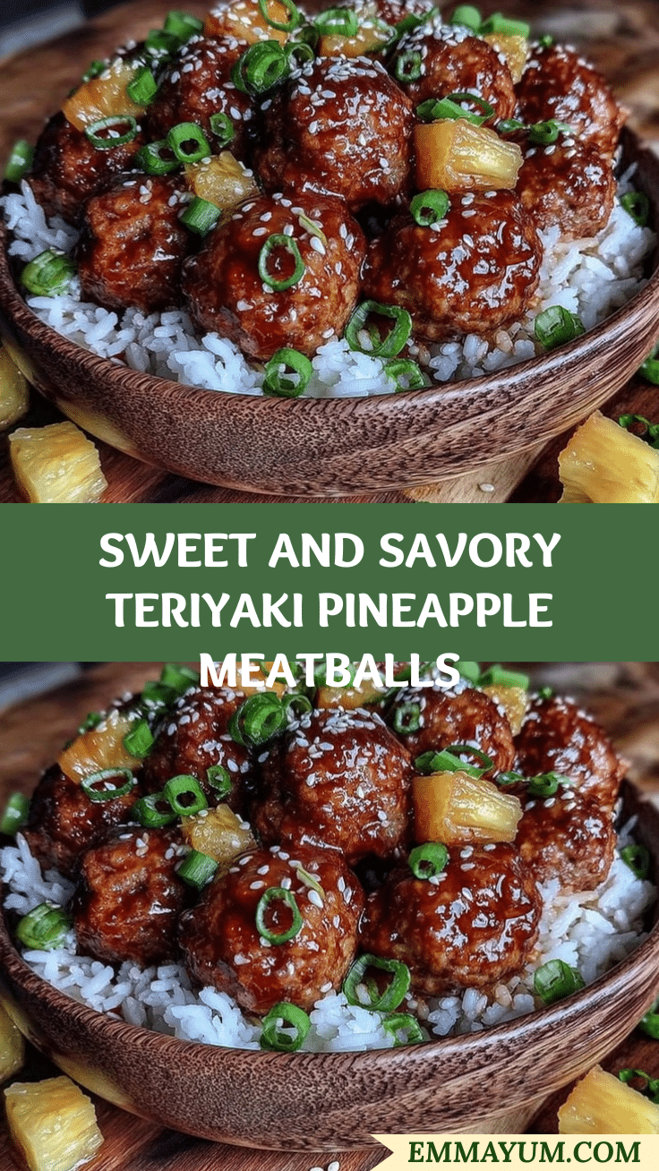 Teriyaki Pineapple Meatballs recipe