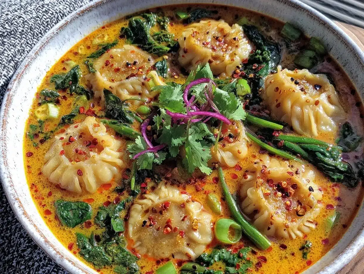 Thai Coconut Dumpling Soup preparation steps