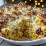 three cheese baked ziti - featured image