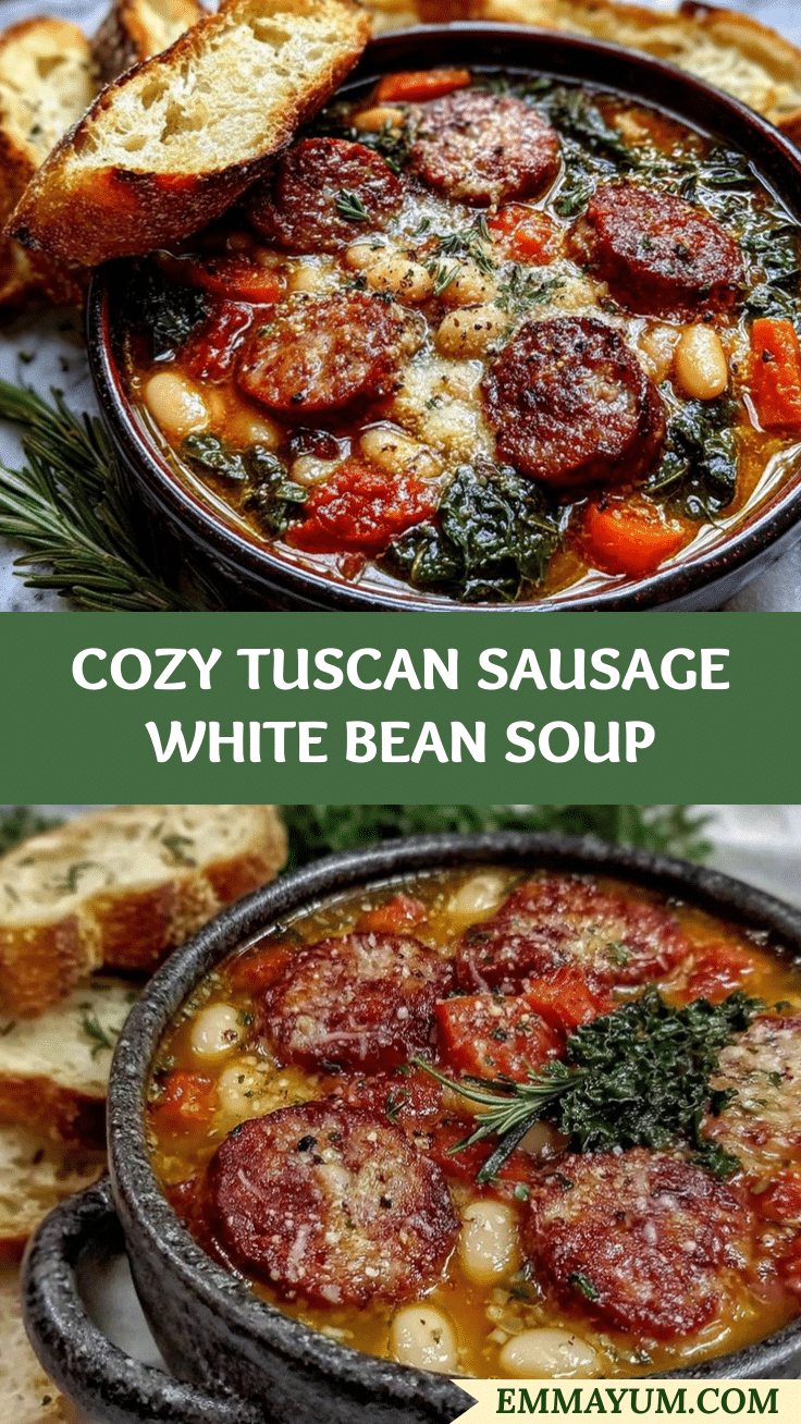 Tuscan White Bean & Sausage Soup recipe