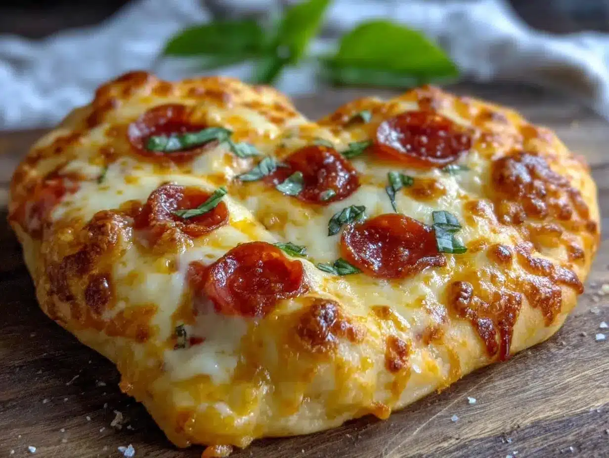 Valentines Day Sweetheart Pizza preparation steps