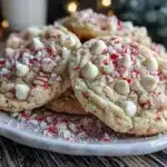 White Chocolate Candy Cane Cookies - featured image