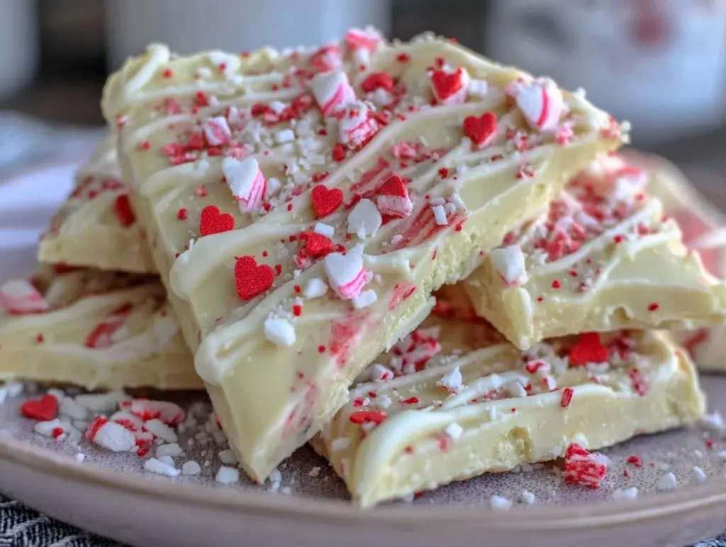 white chocolate raspberry bark - featured image