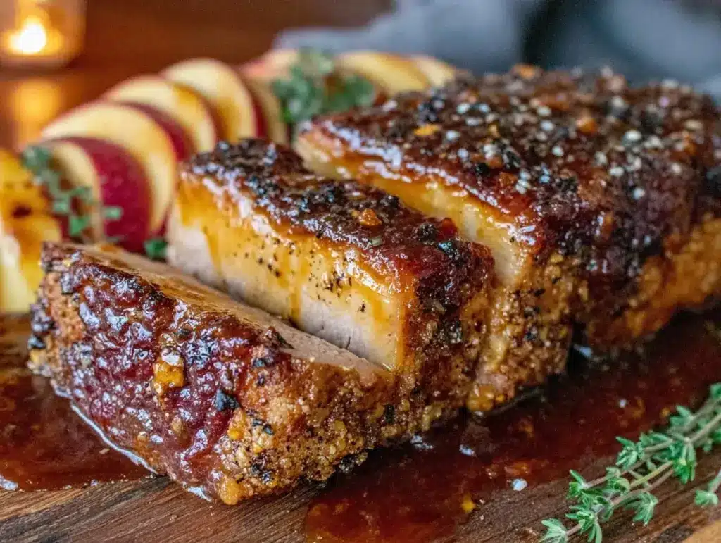 apple cider braised pork loin - featured image