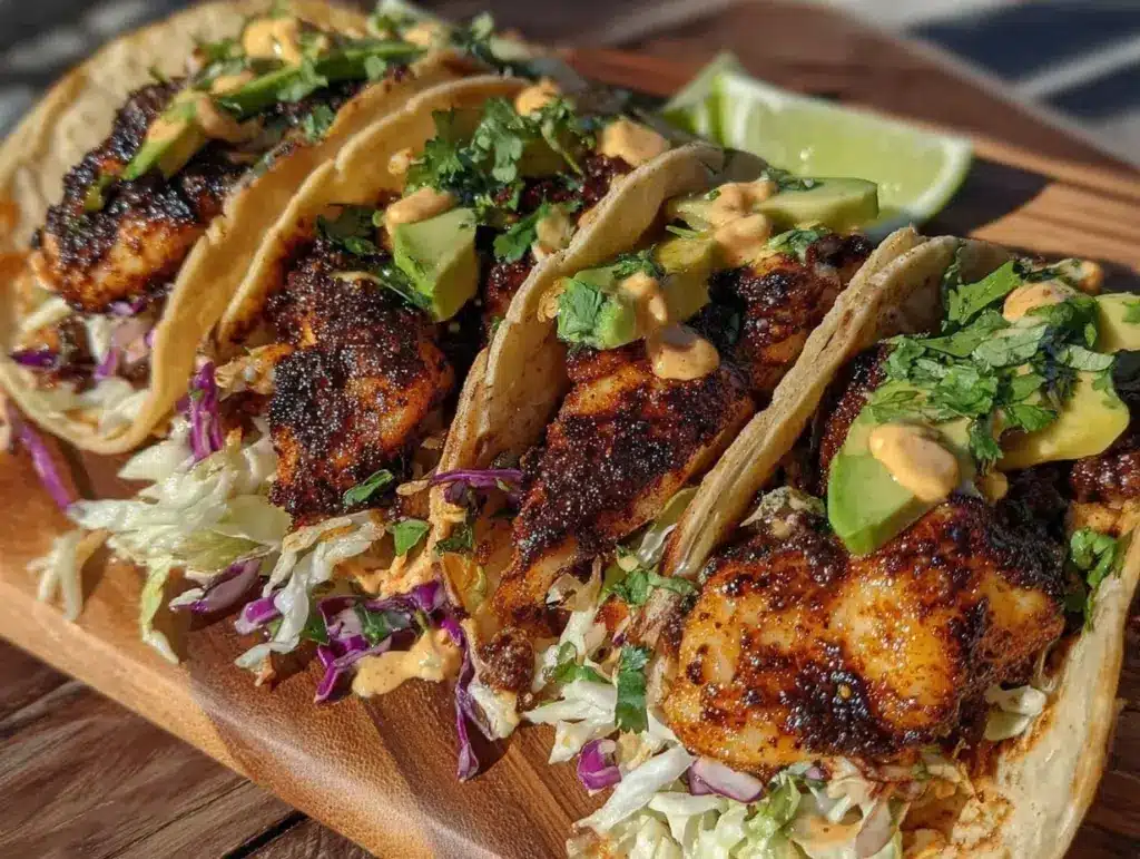 blackened fish tacos - featured image