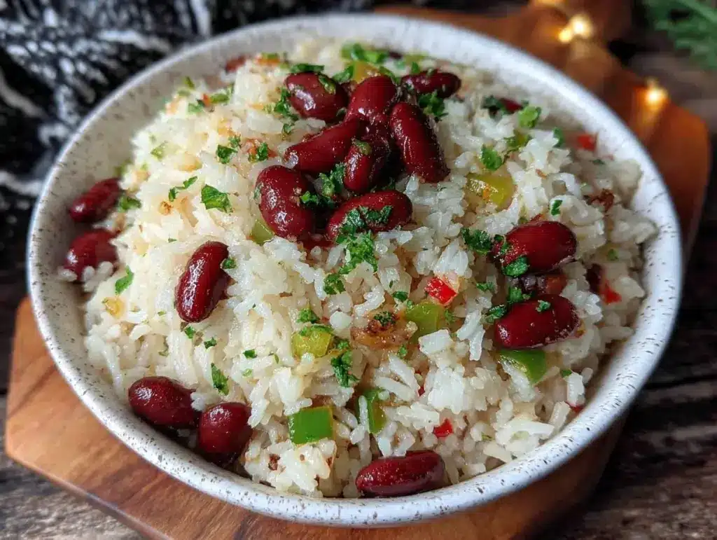 Caribbean rice and beans recipe - featured image