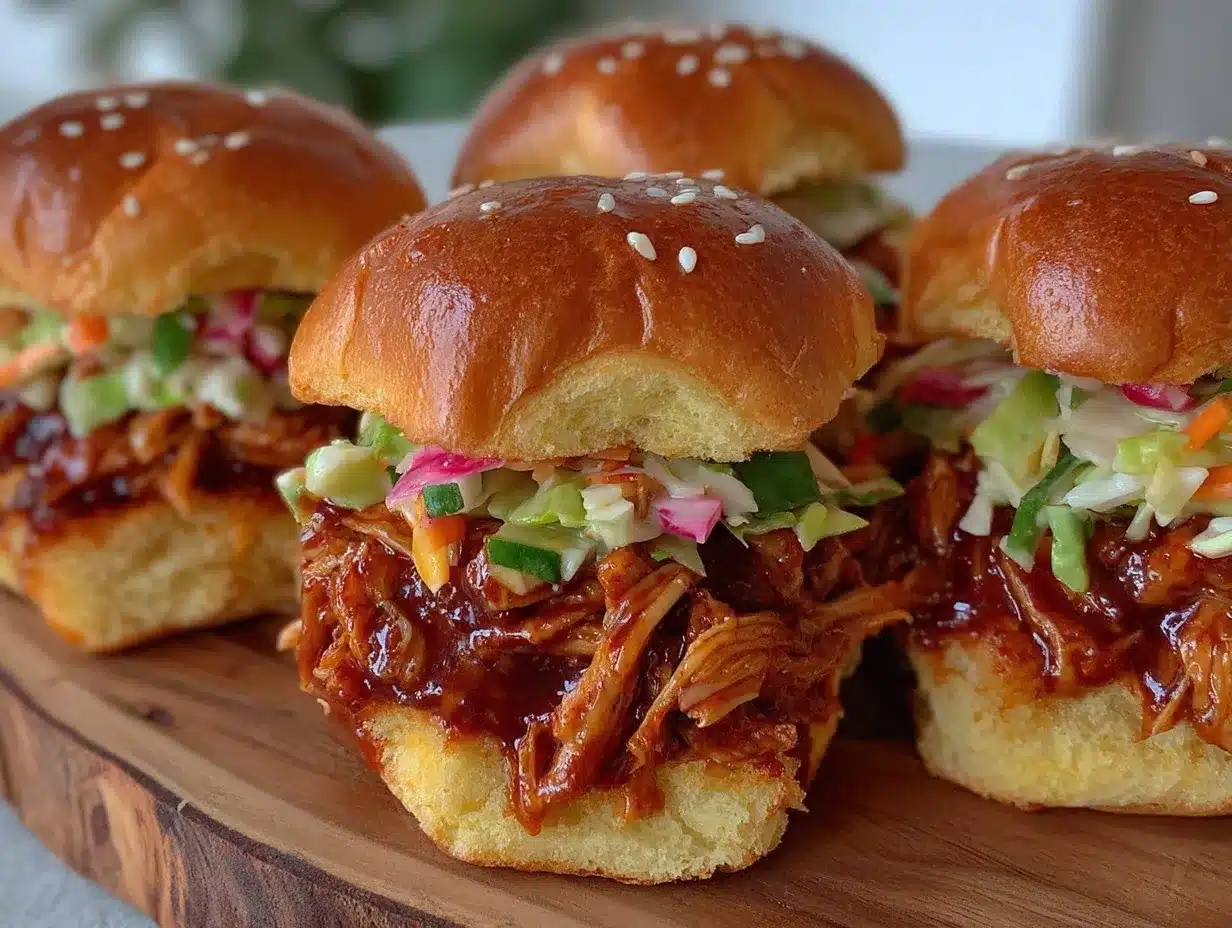 Carolina BBQ chicken sliders preparation steps