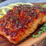 cedar plank salmon with maple glaze - featured image