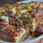 Cheesy Philly Cheesesteak Casserole - featured image