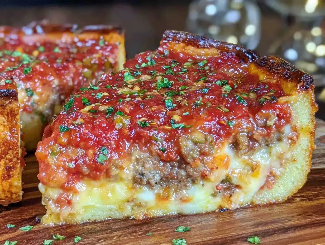 Chicago deep dish pizza recipe preparation steps