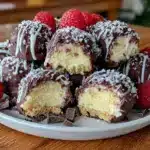 chocolate covered cheesecake bites - featured image