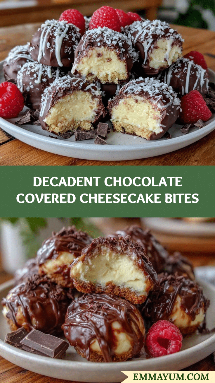 chocolate covered cheesecake bites recipe