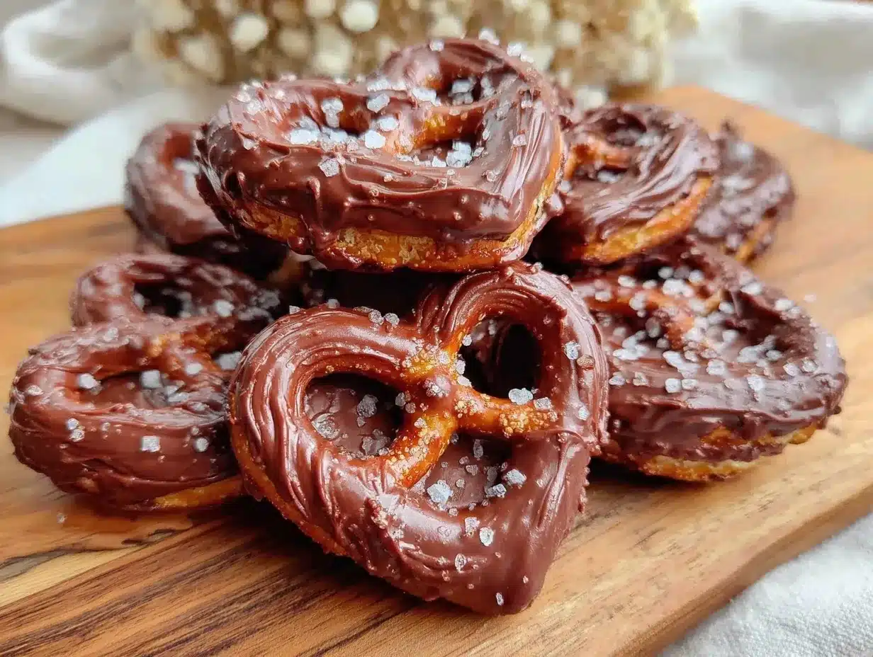 chocolate covered pretzel hearts preparation steps