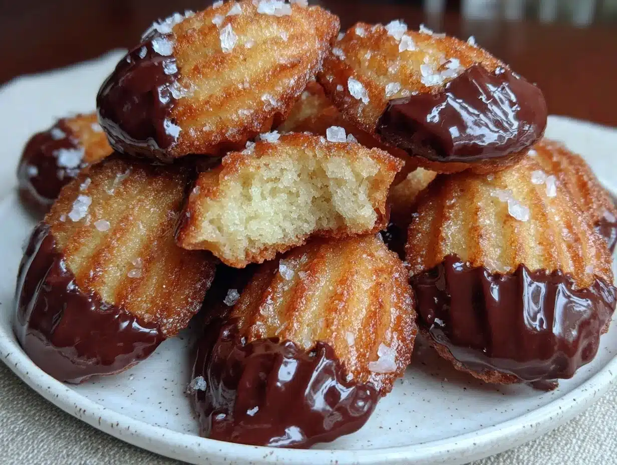 chocolate dipped madeleines preparation steps