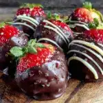 chocolate dipped strawberry oreo balls - featured image