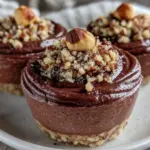chocolate hazelnut mousse cups - featured image