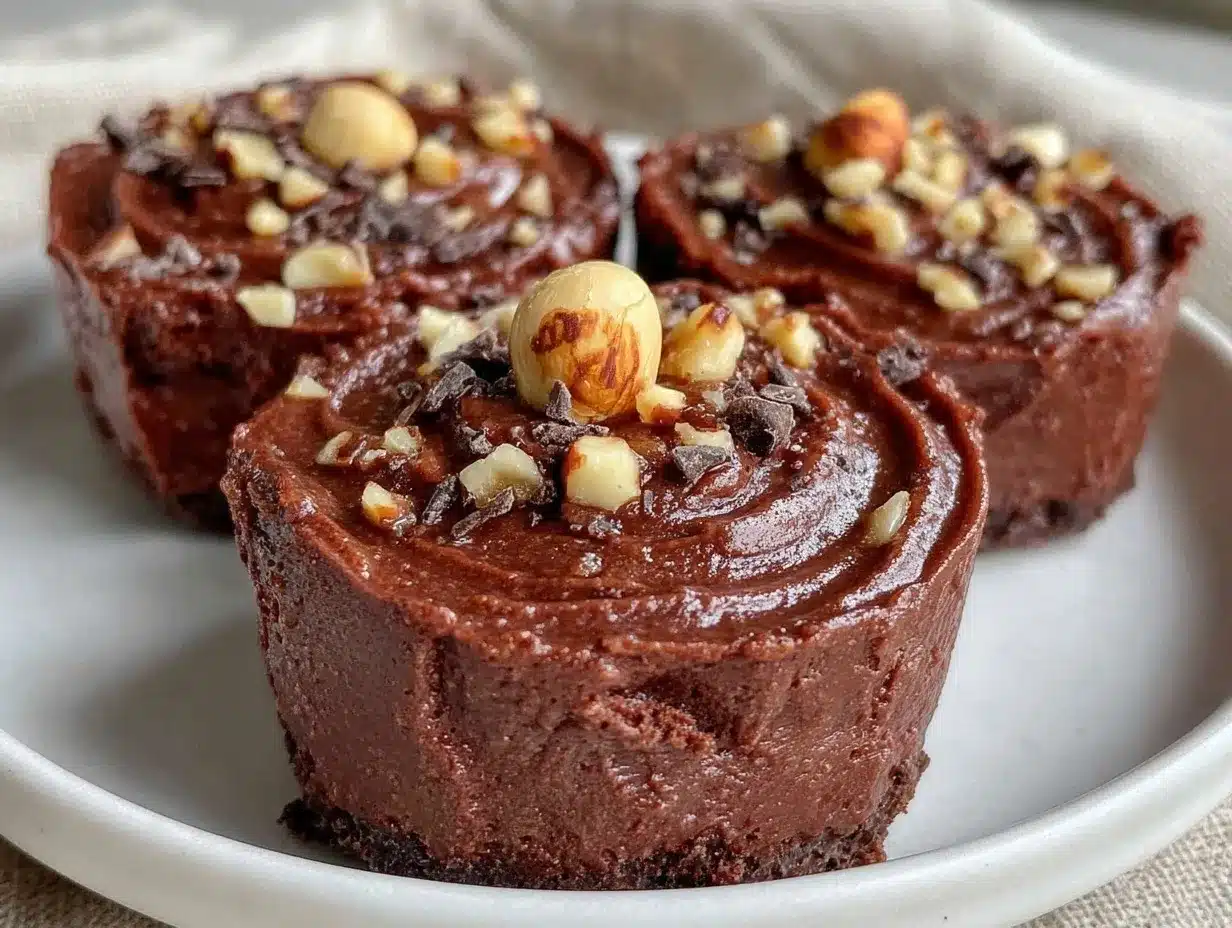 chocolate hazelnut mousse cups preparation steps