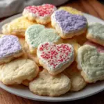 cozy conversation heart cookies - featured image