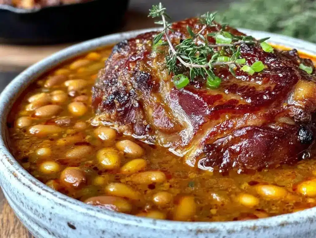 cozy pinto beans with ham hock - featured image