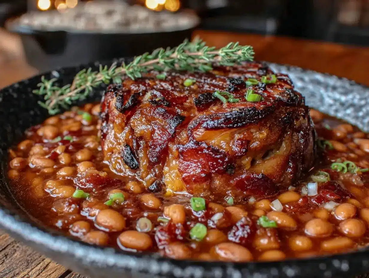 cozy pinto beans with ham hock preparation steps