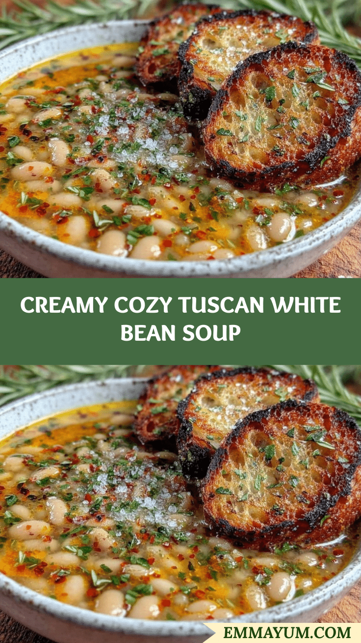 Cozy Tuscan White Bean Soup recipe