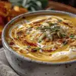 creamy butternut squash apple soup - featured image