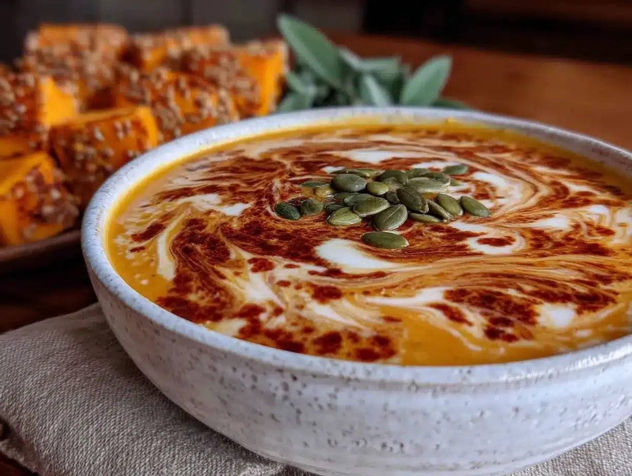 creamy butternut squash apple soup preparation steps