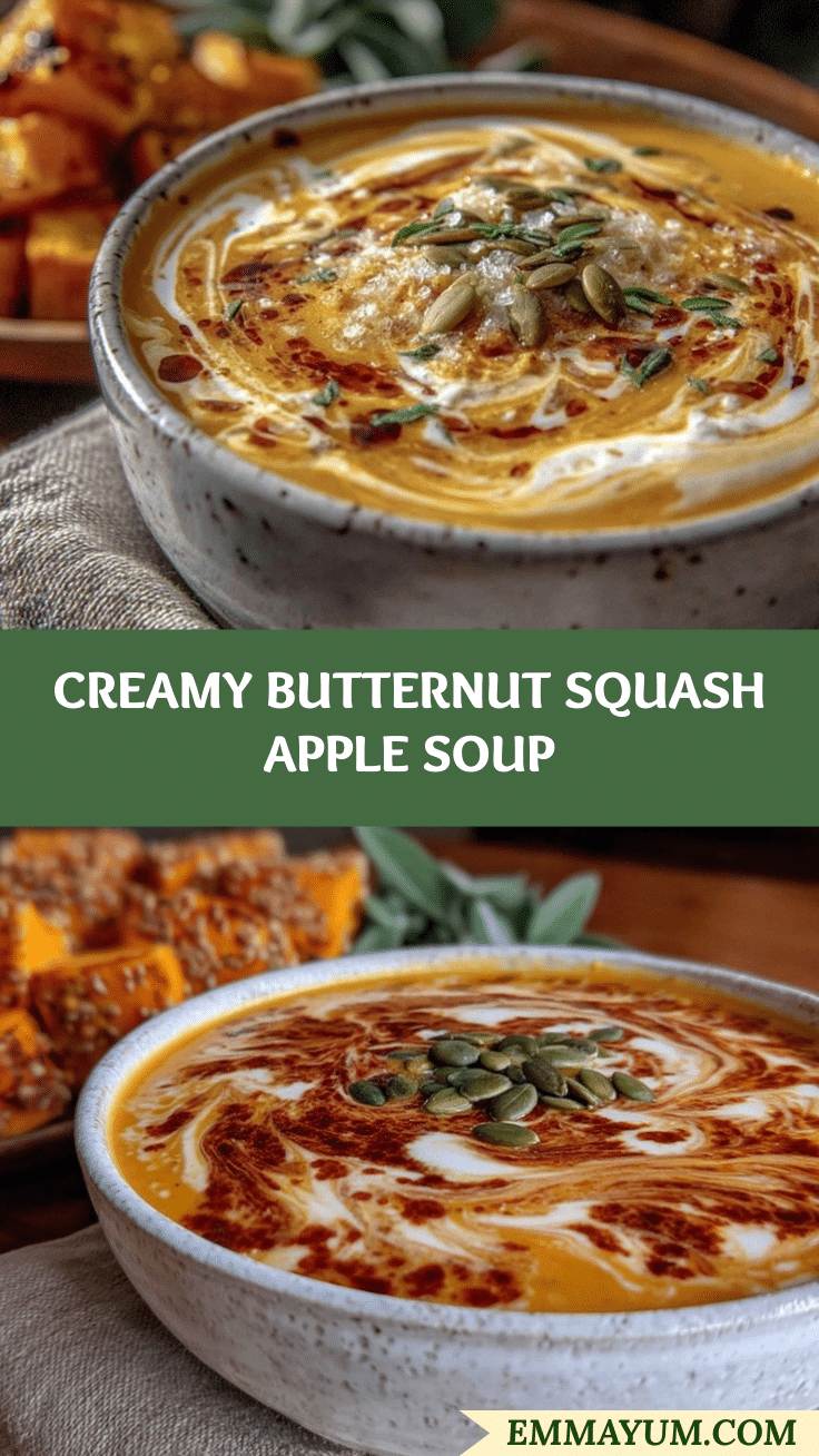 creamy butternut squash apple soup recipe