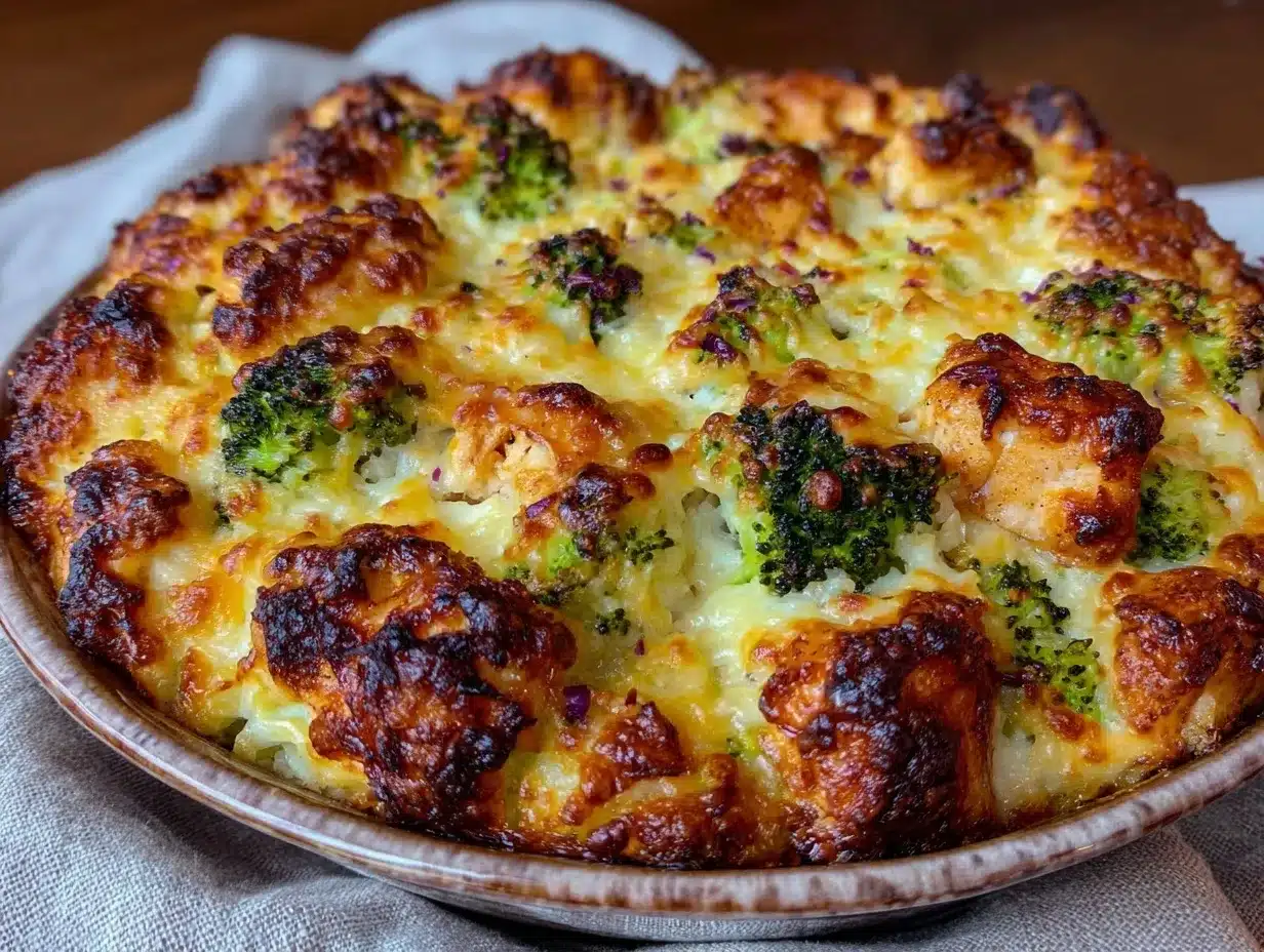 creamy chicken broccoli rice casserole preparation steps