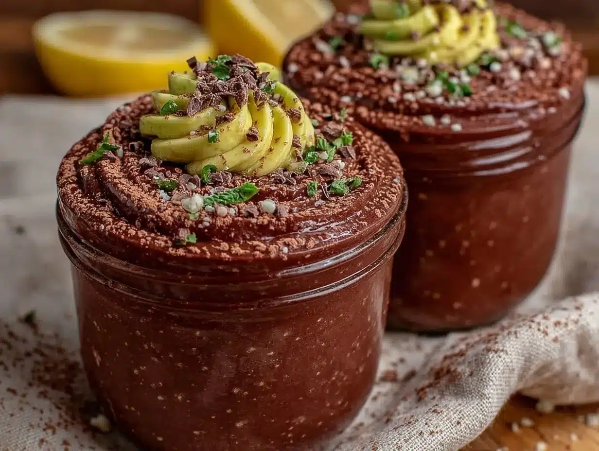 creamy chocolate avocado smoothie preparation steps