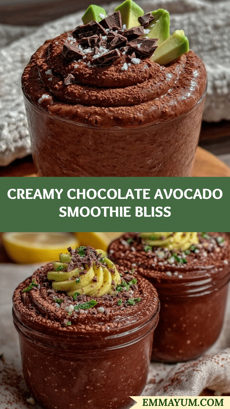 creamy chocolate avocado smoothie recipe