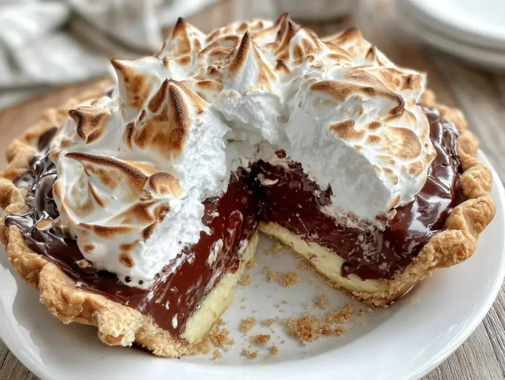 creamy chocolate cream pie - featured image
