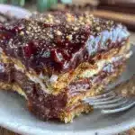 creamy chocolate eclair cake - featured image