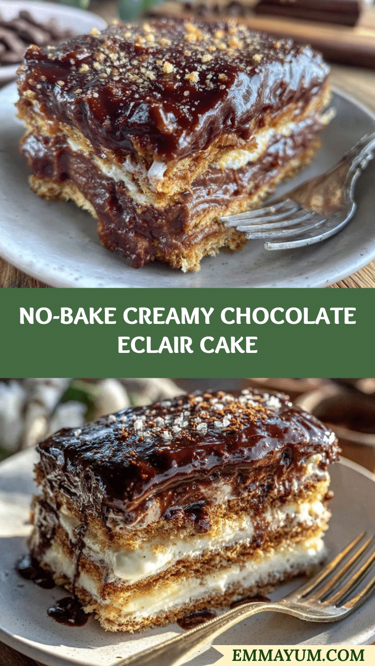 creamy chocolate eclair cake recipe