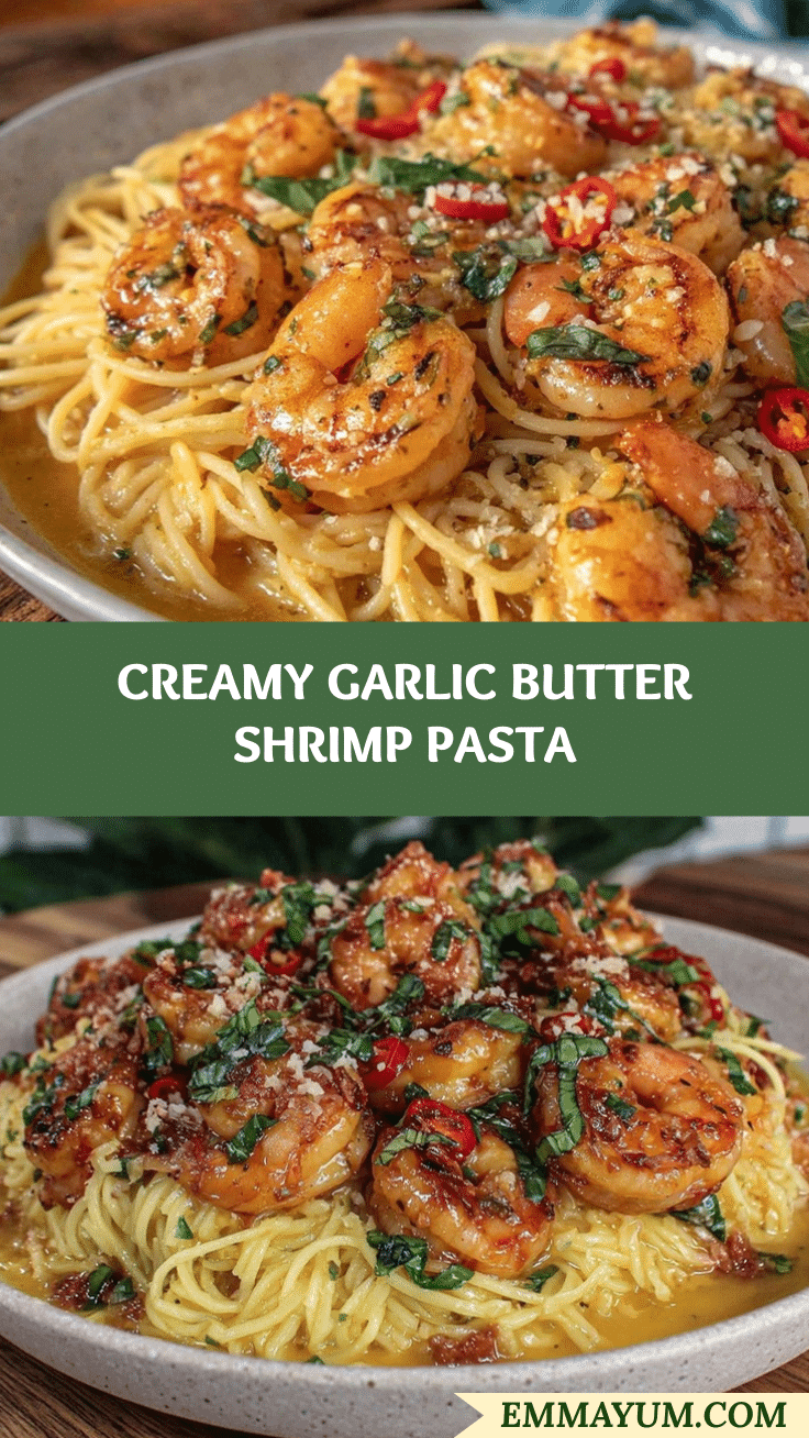 creamy garlic butter shrimp pasta recipe