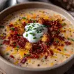 creamy loaded baked potato soup - featured image
